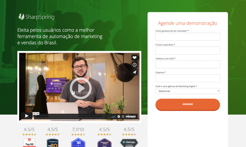 Landing Page para Conversão e captuar de leads